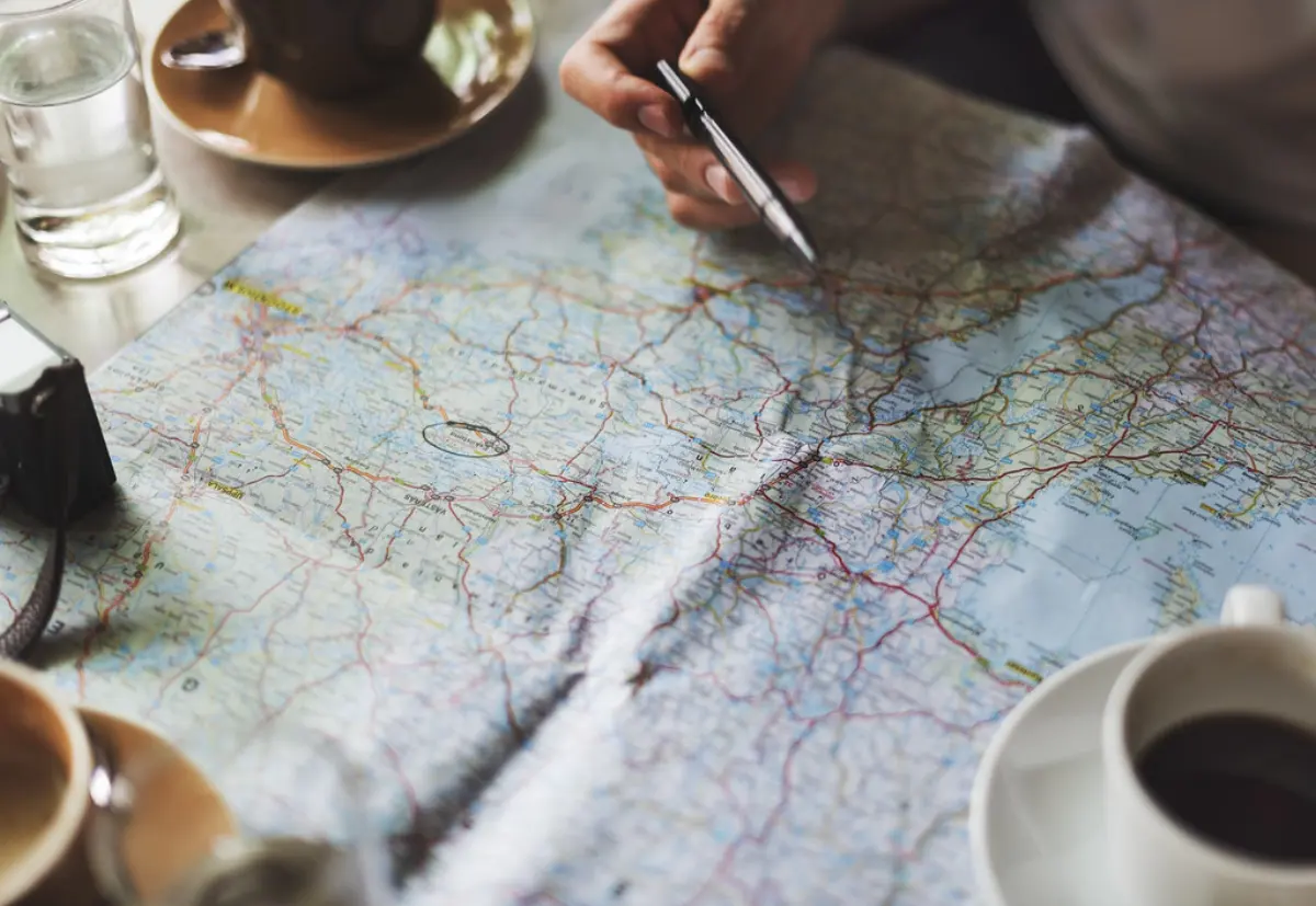 A location pin on a map